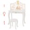 Costway Kids Vanity Set Princess Vanity Table & Chair Set with Lighted Mirror White/Pink/Purple